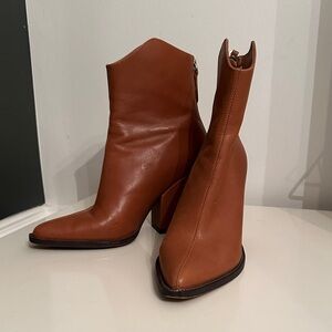 Alias Mae Tan Leather Heeled Boots